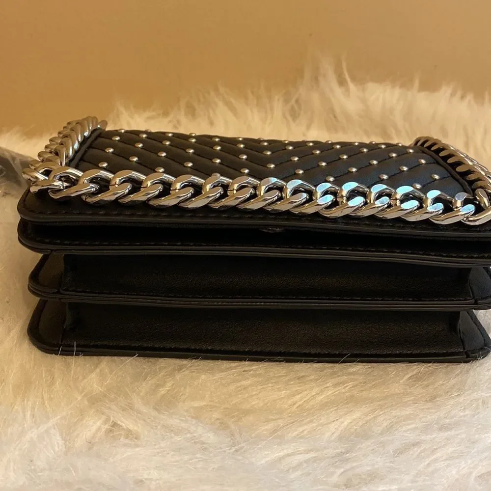 NWT Black Aldo Crossbody Bag w/ Stud Embellishments